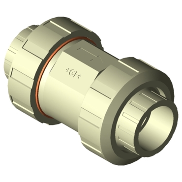Ball check valve Series: 562 PP-H Silicone-free Plastic welded sleeve PN10